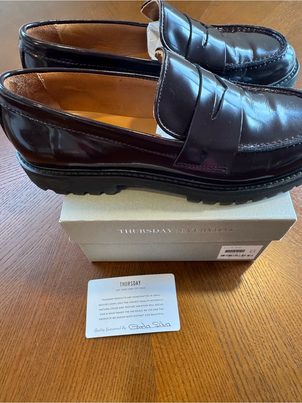 Women’s Classic Penny Loafers in Burgundy - Picture 4 of 8